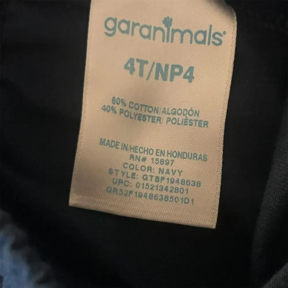 Garanimals Boys Athletic Dept Navy‎ Blue Jogger Pants Size 4T Cotton Blend